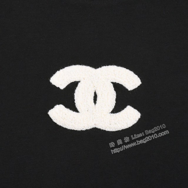 Chanel專門店香奈兒2023SS新款毛巾繡T恤 男女同款 tzy2706
